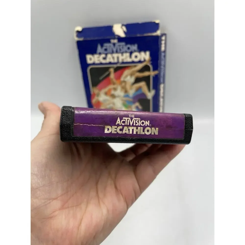 ACTIVISION DECATHLON (Atari 2600) Game & Box